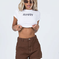 Darby A Line Short Brown