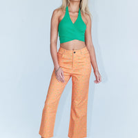 Ivy Floral Straight Leg Jeans Orange