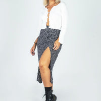 Mabel Midi Skirt Black/White