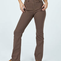 Motel Bootleg Jeans Rich Brown