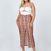 Molly Retro Stripe Midi Skirt Multi