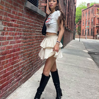 Greta Mini Skirt Beige