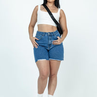 The Lara Denim Shorts Dark Wash Denim