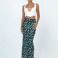 Knox Maxi Skirt Black Floral