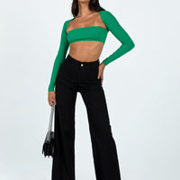 Vamp Wide Leg Denim Jeans Black