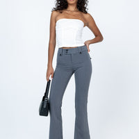Yianna Low Waist Flare Pants Grey