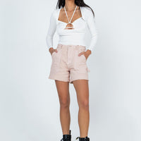 Hadley Mid Rise Shorts Beige