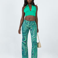 Motel Coban Trouser 70s Ripple Green