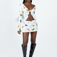 Drawn To You Mini Skirt Multi