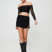 Angel Mini Skirt Black