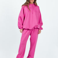Arya Straight Leg Track Pants Pink