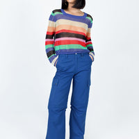 Fallout Mid Rise Cargo Pants Blue