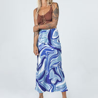 Medika Midi Skirt Blue