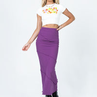 Oscar Maxi Skirt Dark Purple