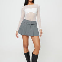 Utility Mini Skirt Slate