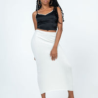 The Samma Midi Skirt White