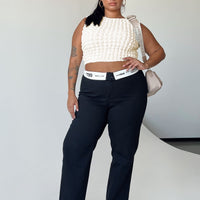 Dava Low Rise Pants Black Curve