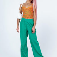 Louis Linen Blend Pants Green