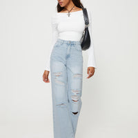 Bilston Boyfriend Jeans Light Wash Denim