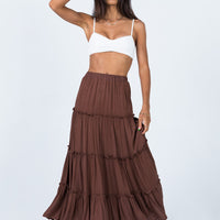 Miriah Maxi Skirt Brown