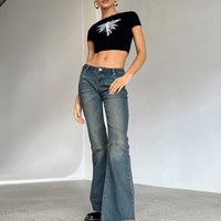 Carmella Low Waist Y2K Jeans Denim
