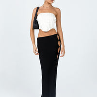 Jordan Knit Midi Skirt Black