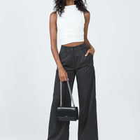 Archer Pants Pinstripe Black