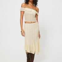 Betharia Midi Skirt Cream