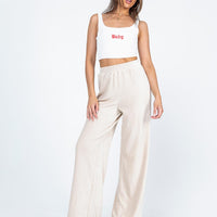 Motel Obeli Trouser Rib Cream