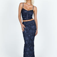 Buttercup Maxi Skirt Blue