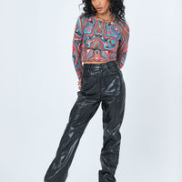 Rianna PU Pants Black