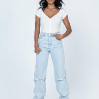 Bertie High Rise Wide Leg Jean