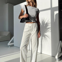 Titius Pants Solid White