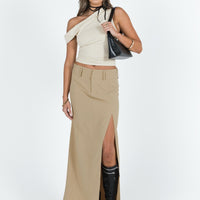 Fall Maxi Skirt Taupe