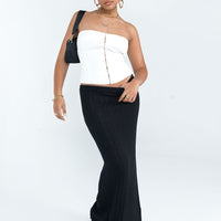 Belle Knit Maxi Skirt Black