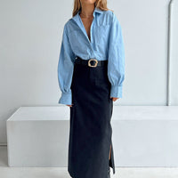 Datura Cargo Midi Skirt Black