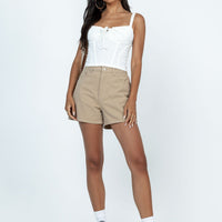 Florence Denim Shorts Brown