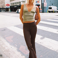 Sportia Flare Pants Brown