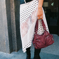 Rennar Maxi Skirt White / Polka Dot Petite