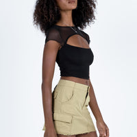 Goodburn Mini Skirt Beige