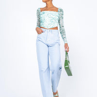 Livorno Straight Leg Ice Blue Denim Jeans