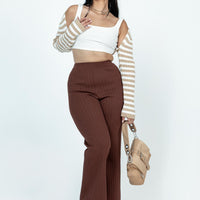 Allen Ribbed Pants Brown