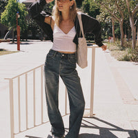 Betley High Rise Wide Leg Jeans Vintage Wash Denim