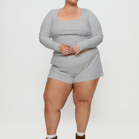 Sleepytea Rib Sleep Short Grey Curve