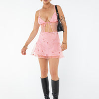 Rosen Mini Skirt Pink Floral