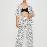 Zodiac Linen Blend Pants Black / White