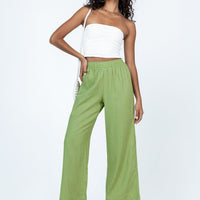 Louis Linen Blend Pants Light Green