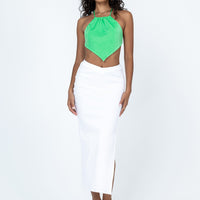 Abigail Midi Skirt White