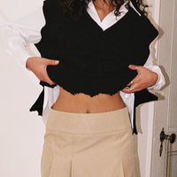 Tammi Pleat Mini Skirt Beige