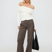Briellea Thick Waistband Pant Pinstripe